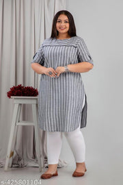 Anksdeep Creations cotton kurti for women plus size kurti daily wear kurti big size kurti grey kurti