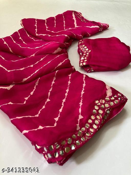 Trending bollywood Crepe Lehriya sarees