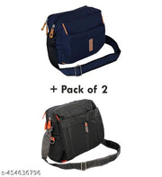 Combo Of Unisex Cross Bag | Men & Women Sling Bag | Latest Washable Men & Womens Cross Bag | Travel Sling Bags | Side Bag | Pack Of 2