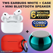 Bluetooth Speaker, Stereo Sound Surround, Long Hours Playback, Best for Mobile, Laptop/PC, Media Players with Multi Modes with Bluetooth Buds - Combo