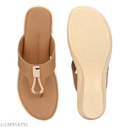 Ladies Sandal : Woman Heel Sandle : Fancy, Attractive Solid Wedge Heel Sandals Women : Heels & Sandals : Stylish Casual Sandals