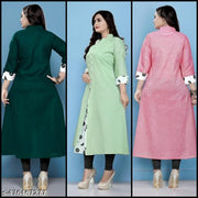 Combo Selfi Cotton Kurti (Pack Of 3)