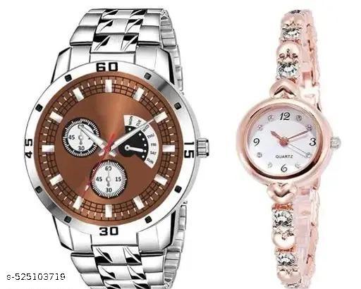 Trendy Black and White Dial Limited Edition For boys And Girls Couple Watch Combo Analog Watch - For Couple