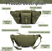Tactical Fanny Pack Waist Bag OLIVE  Military Hip Belt OutdoorBumbag A8 WAIST BAG- 1 PCS -AS16