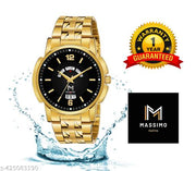 HTM ORIGINAL GOLD PLATED DAY & DATE FUNCTIONING FOR BOYS Analog Watch - For Men