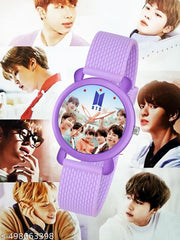 KRITI BTS ANALOG WATCH FOR GIRLS,PURPLE WATCH FOR GIRLS TREND,WRIST WATCH ,TRENDING WATCH,STYLISH WATCH