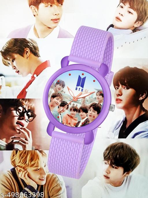 KRITI BTS ANALOG WATCH FOR GIRLS,PURPLE WATCH FOR GIRLS TREND,WRIST WATCH ,TRENDING WATCH,STYLISH WATCH