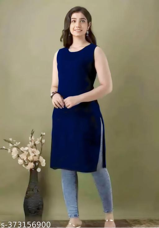 Straight Sleeveless Kurti for women