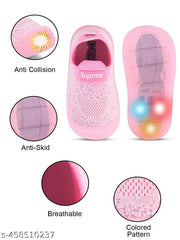 KATS Kids baby boys and baby girls Led Light casual Shoes-Pink(6 Month to 24 Months)