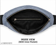 Cotton Chambray Denim Look Sling Crossbody Bag for Unisex