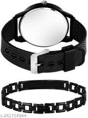 Black Watch King Bracelet for Men Analog Watch - For Men