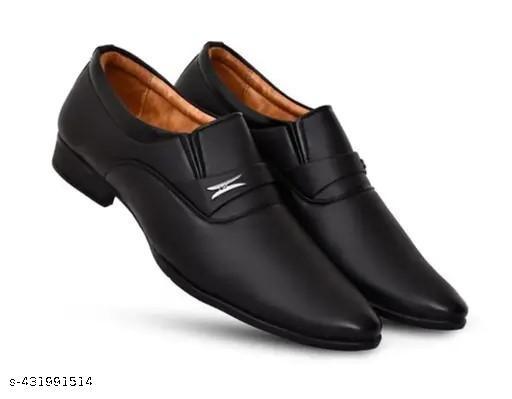 New Premium Quality Stylish Trendy Latest Design (Black) Synthetic Leather Formal Slip_On Partywear/Business Shoes For Men Festive Seasons| Party Wear|Boys Formal|BusinessShoes|Shoes For Mens|
