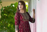 rayon printed gown