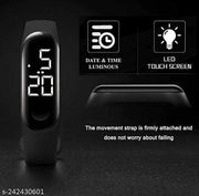Combo-Oled Kidz Wrist Fashion Gear Digital Children Watch (Black Dial Multi Colored Strap)