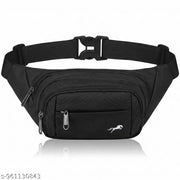 Waist Bag, Multi-Pocket Lightweight, Durable Compact Fanny Pack (Black))
