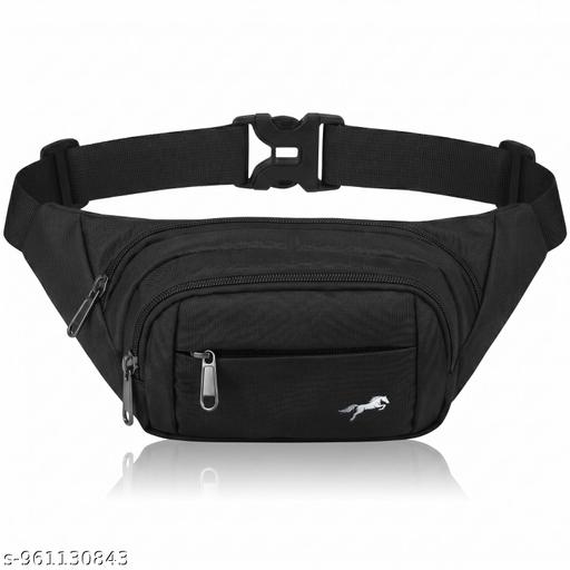 Waist Bag, Multi-Pocket Lightweight, Durable Compact Fanny Pack (Black))