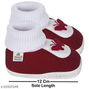 Neska Moda 3 To 12 Months Cotton Baby Booties/Baby Shoes (Maroon) -BT85