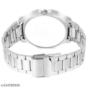 6186SM01_Katori Square Silver Dial Day & Date Stainless Steel Analog Watch For Men