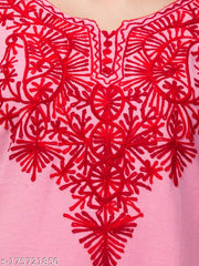 Woollen embroidery aari work kurti