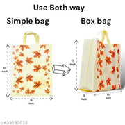 CARRY CLOUD Reusable Grocery Shopping Bag With Handle | Goodies Bag Promotional Bag |Gift Bag | Polyester Bags 15 * 20 * 5 Inch | Pack of 6