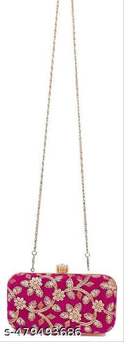 New Stylish Fancy Clutches purse very actractive clutches women's & Girls (Pink and Red)