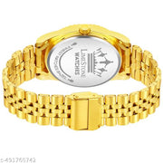Legacy Series Original Gold Plated Day and Date Functioning | Stylish Chain | Quartz Analog Watch for Boys/ Men