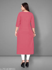 Aakarsha Women Plus Size Cotton Rayon Kurta