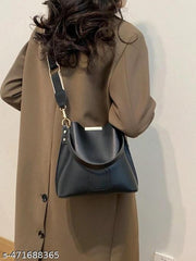 The Perfect Companion: A PU Leather Women's Handbag with Two Handles and One Spacious Compartment for Office, Travel, Party, and Casual Use