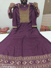 Riyon long embroidery anarkali kurta