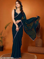 Solid/Plain Bollywood Georgette Saree