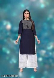 rayon kurti embroidered