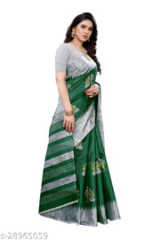 Art Silk Green Saree