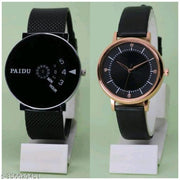 Luxury Rishtey Couple Black Analog Watch - For Couple