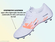 Axpro Mark Synthetic TUP Double Sole White Football Studs Shoes (Orange, Numeric_10)