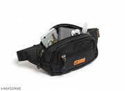 Premium Black Waist Bag for Men & Women | Stylish Fanny Pack for Travel & Gym