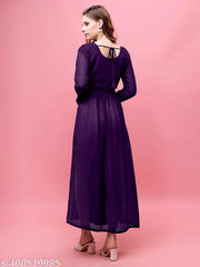 Shree Ramkrishna Fab Embroidered A-Line Georgette Kurta