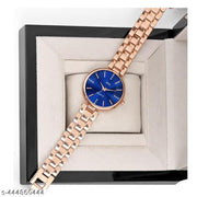 DRS Blue Dial Rose Belt Grils and Women Analog Watch
