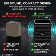 fonfox  Bluetooth Speaker (7v),Bluetooth Version 5.4,Bass Boosted Sound (high quality),Stereo Dual Drivers,UPTO 5 Hours Playtime,Portable Wireless Speaker