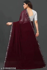 NEW FENCY GEORGETTE CUT WORK SAREE