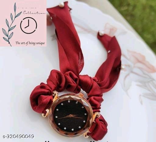 Best Quality Fabric Srcunchis watch for Women&Girls