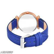 New Dial Leaf Leather Belt Girls Analog Watch