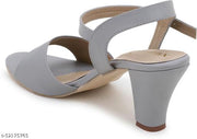 NM Dream New Trendy Stylish ladies heel Latest Design Heel Sandal For Women Walking Comforatble Lightweight Sandal For Women Work Heel For Women Casual Partywear Wedges heels casual and daily wear premium quality Sandal (Grey)