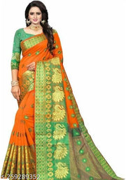 Women Monika Jaquard Banarasi Saree