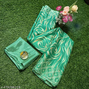 Designer Digital printed Crepe Party and wedding wear saree / Digital print saree