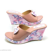 Habiwa Flwoar Print Casual Wedges Heel For Women And College Girl
