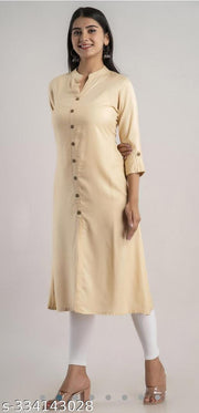 MANDARIAN COLLAR KURTI WITH POCKET