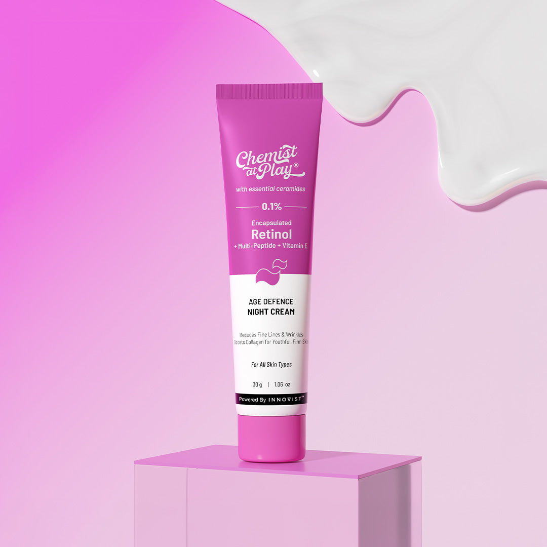 Chemist At Play 0.1% Retinol Night Cream with Aloe Vera For Fine Lines & Wrinkles - 30 gm