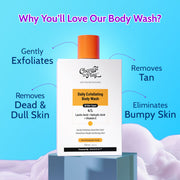 Chemist At Play Detan Duo | Exfoliating Body Wash - 236ml | Gentle Exfoliating Face Scrub - 100ml