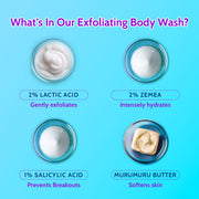 Chemist At Play Detan Duo | Exfoliating Body Wash - 236ml | Gentle Exfoliating Face Scrub - 100ml
