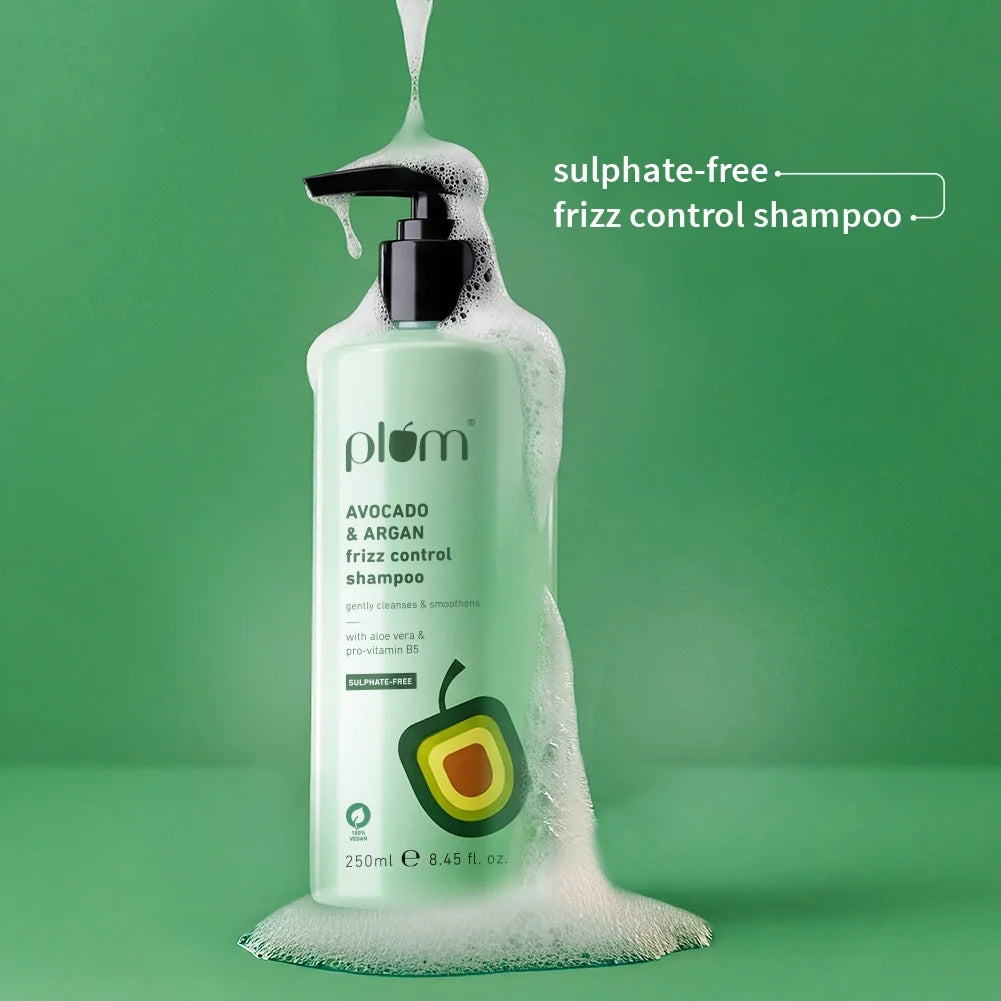 Plum Goodness Avocado & Argan Frizz Control Shampoo